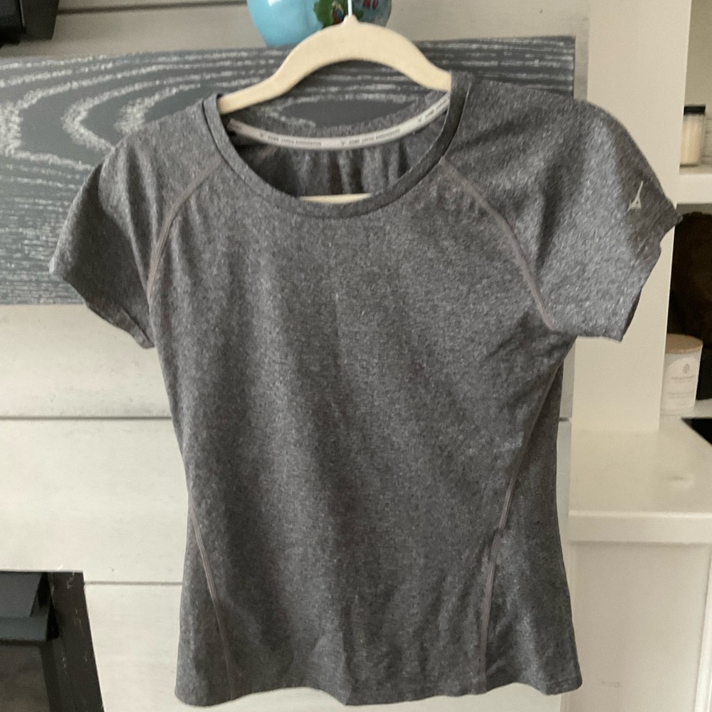 Mizuno Gray Fitted Short Sleeve T-Shirt